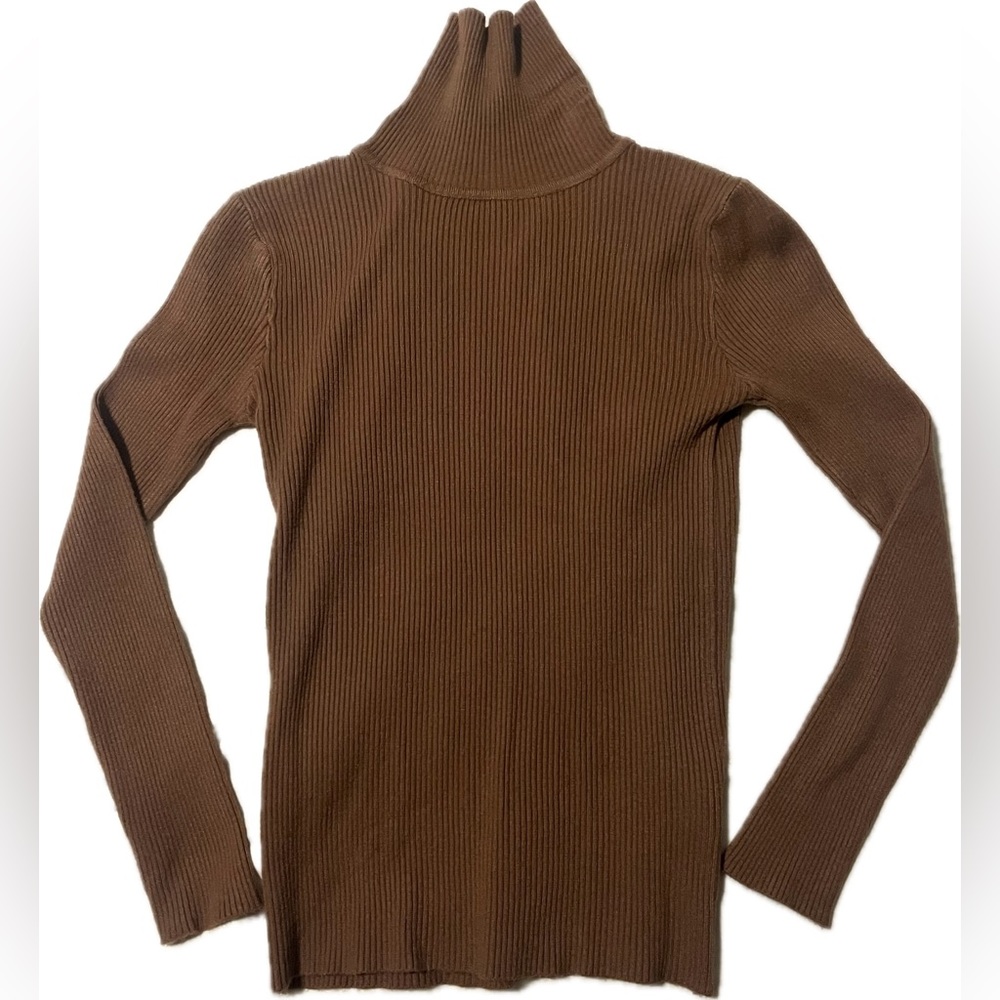 Light Brown Fitted Turtle Neck Size S